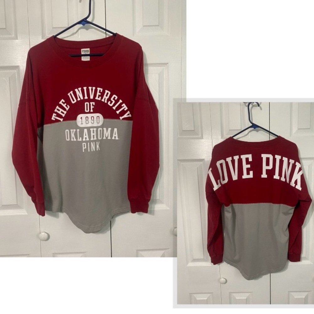 Victoria’s Secret PINK w/ 5th & Ocean OU Oklahoma Sooners tshirt size Small